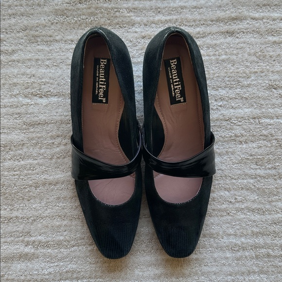 BEAUTIFEEL Womens EU 36 US 5.5 Blk VICTORIA LUMINOUS PUMPS  BeautiFeel Victoria Luminous Suede Pump Black Black Patent EU 40 US 9-9.5